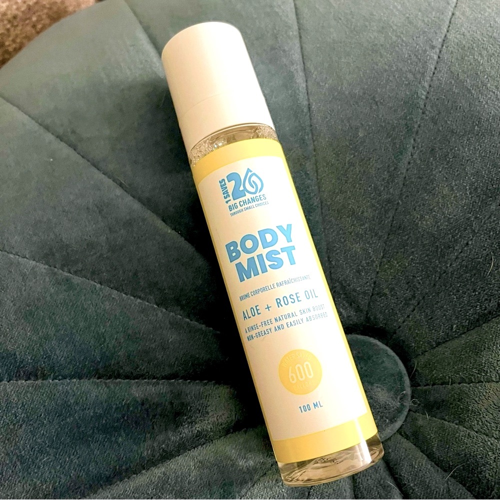 1 Saves 20 Body Mist Aloe + Rose Oil Spray